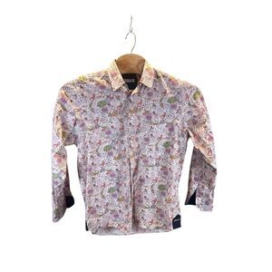 John Lennon Large (L) Long Sleeve Paisley Flip Cuff Shirt